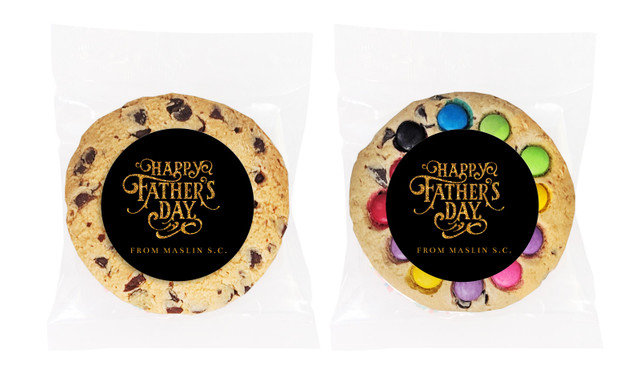 Golden Emblem Fathers Day Personalised Cookie