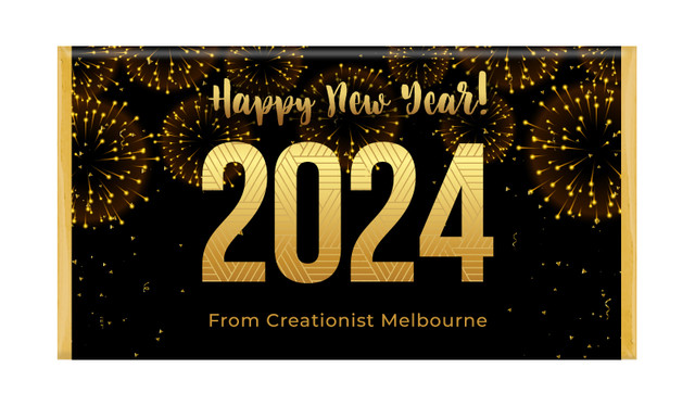 Black And Gold New Years Eve Personalised Chocolate Bar