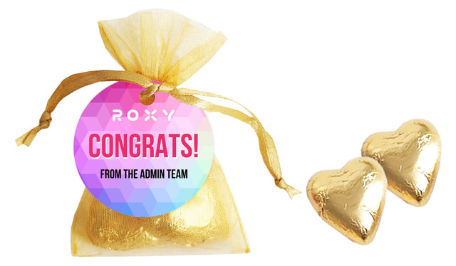 Geometric Congratulations Personalised Organza Bags