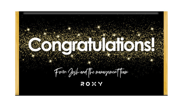 Gold Dust Congratulations Personalised Chocolate Bar