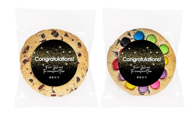 Gold Dust Congratulations Personalised Cookie