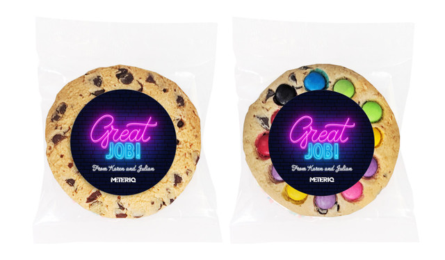 Neon Congratulations Personalised Cookie
