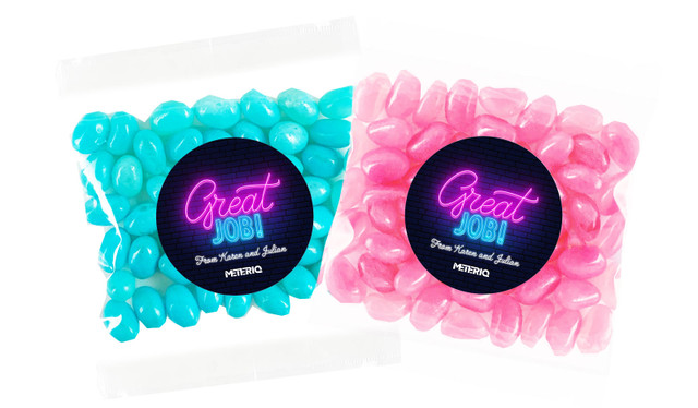 Neon Congratulations Personalised Lolly Bag Favours