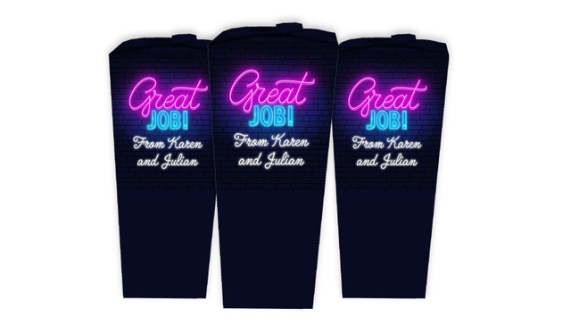 Neon Congratulations Personalised Chocabox