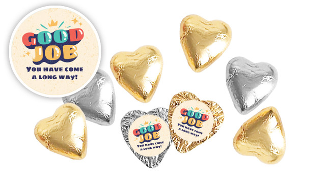 Old School Congratulations Personalised Chocolate Hearts