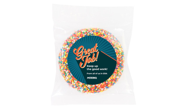 Retro Congratulations Personalised Chocolate Freckle