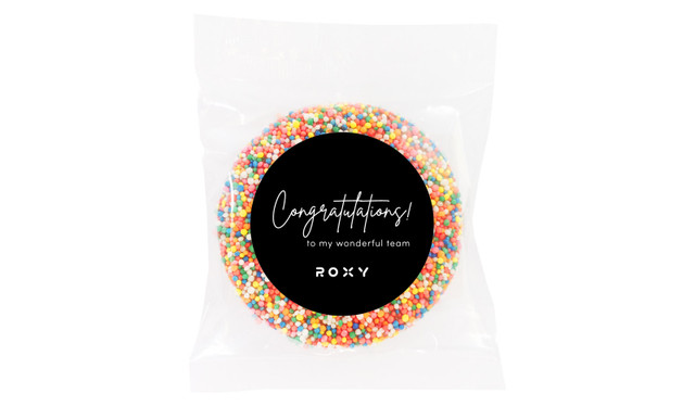 Signature Black Congratulations Personalised Chocolate Freckle