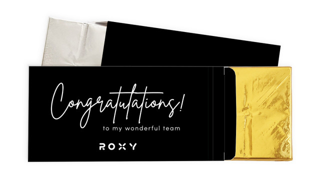 Signature Black Congratulations Personalised Chocolate Bar In A Box
