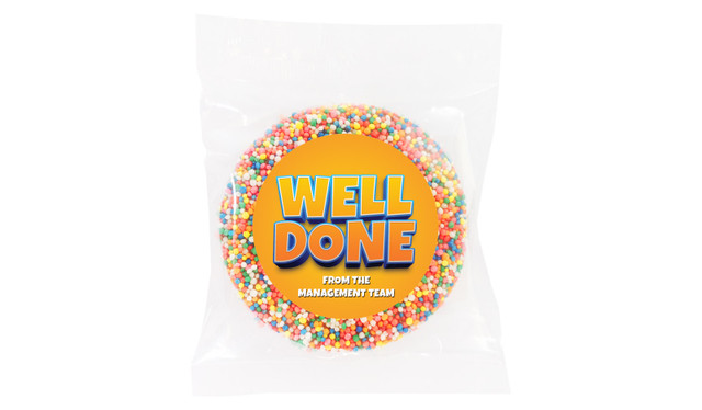 Big Orange Congratulations Personalised Chocolate Freckle