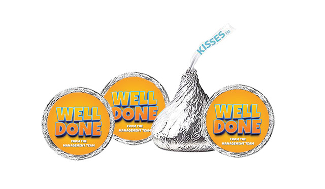 Big Orange Congratulations Personalised Hersheys Kisses