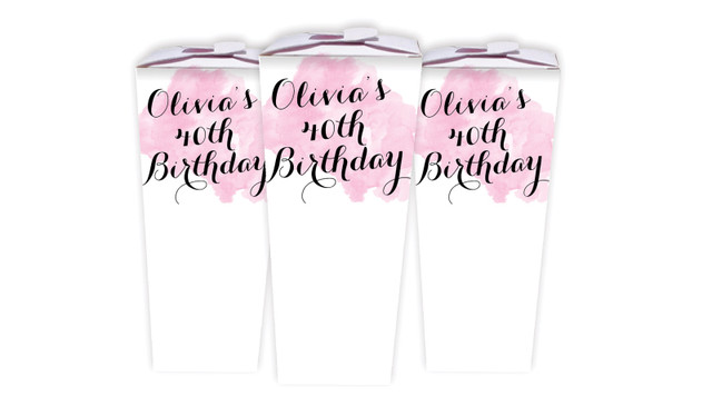 A Splash Of Water Colour Pink Personalised Chocaboxes