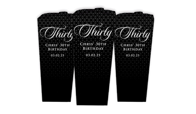 Elegant Black Personalised Chocaboxes