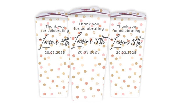Metallic Confetti Personalised Chocaboxes