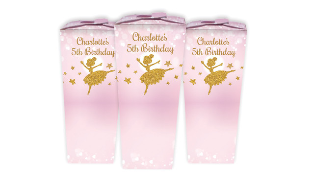 Golden Ballerina Birthday Personalised Chocaboxes