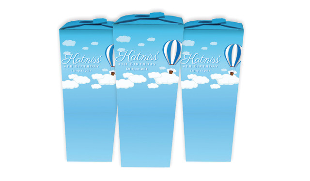 Hot Air Balloon Birthday Personalised Chocaboxes