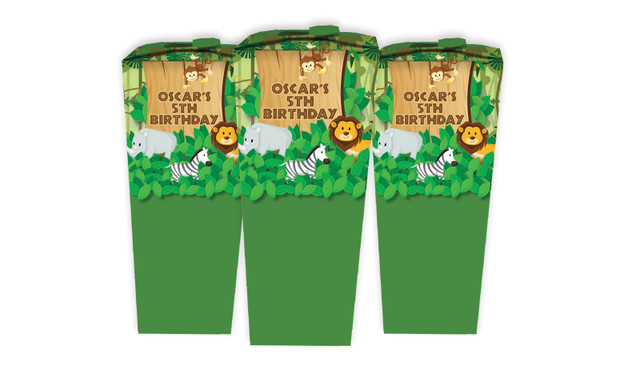 Jungle Animals Birthday Personalised Chocaboxes