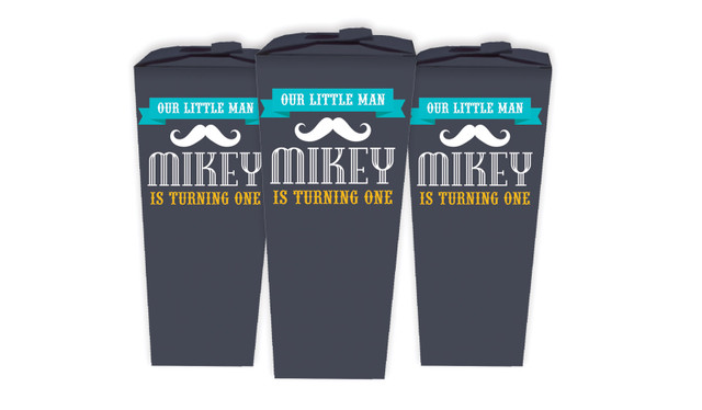 Little Man Moustache Birthday Personalised Chocaboxes