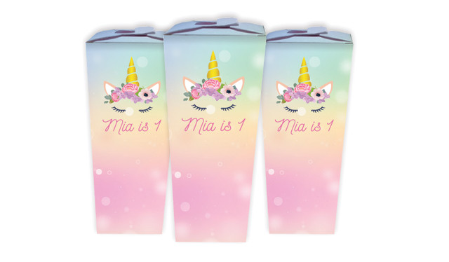 Sparkle Unicorn Birthday Personalised Chocaboxes