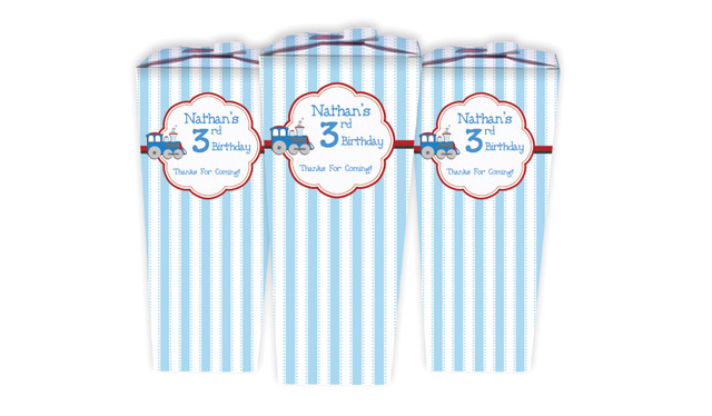 Toy Train Birthday Personalised Chocaboxes