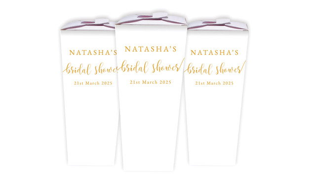 Flowing Text Bridal Shower Personalised Chocaboxes