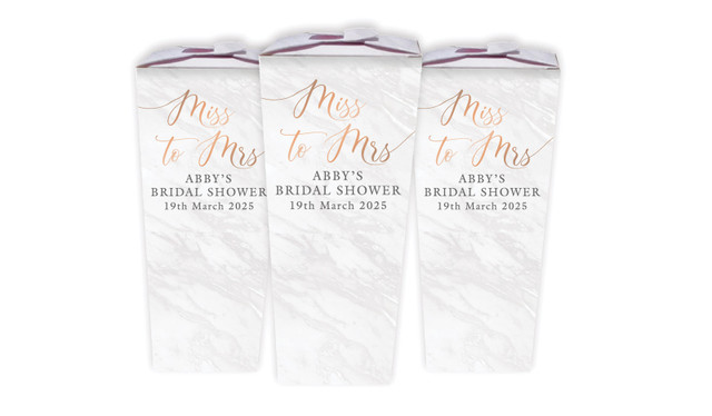 Miss to Mrs Bridal Shower Personalised Chocaboxes