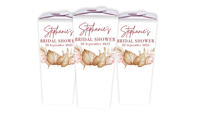 Tropical Bridal Shower Personalised Chocaboxes