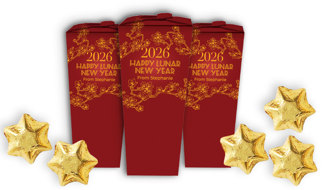 Cherry Blossoms Chinese New Year Personalised Chocaboxes
