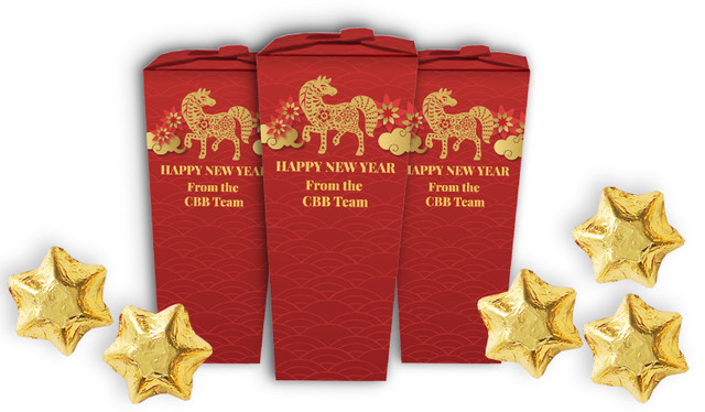 Gold Emblem Lunar New Year Personalised Chocaboxes