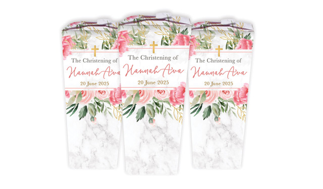 Magnificent Floral Christening Personalised Chocaboxes