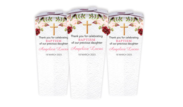 Pink Masala Christening Personalised Chocaboxes