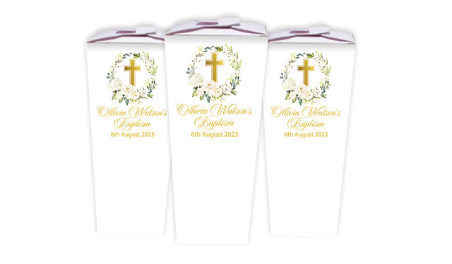 Rose Wreath Christening Personalised Chocaboxes