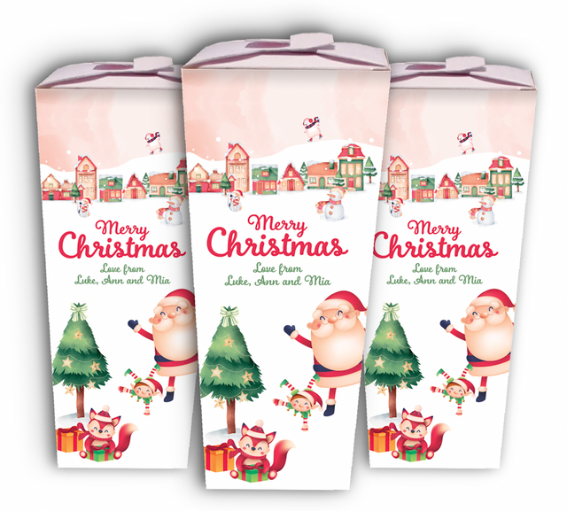 Christmas Village Christmas Personalised Chocaboxes