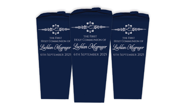 Dove Crest Blue Communion Personalised Chocaboxes