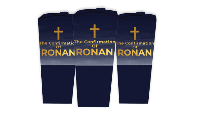 Navy Blue Watercolour Confirmation Personalised Chocaboxes