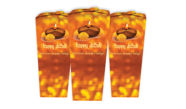 Bokeh Candle Diwali Personalised Chocaboxes