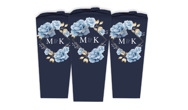 Flowers On Navy Engagement Personalised Chocaboxes