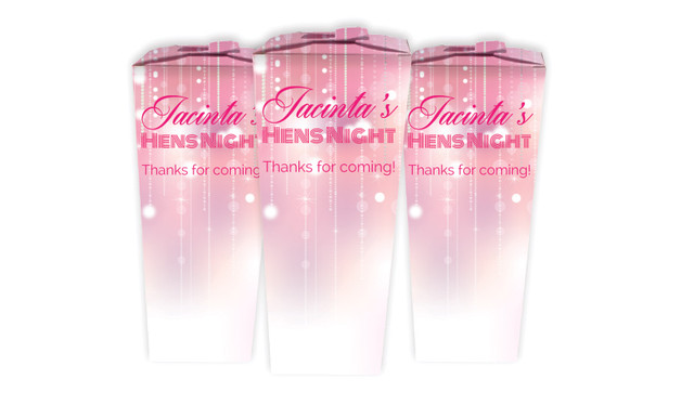 Pink Glam Hens Night Personalised Chocaboxes