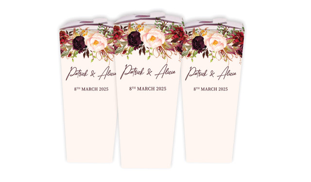 Hanging Flowers Wedding Personalised Chocaboxes