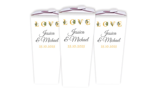 L-O-V-E Flowers Wedding Personalised Chocaboxes