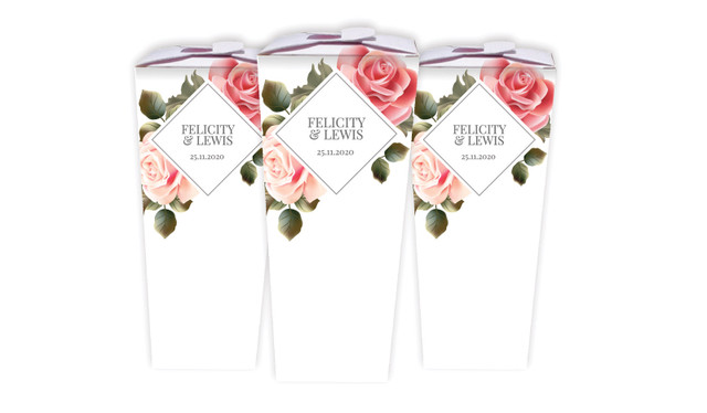 Rose Diamond Wedding Personalised Chocaboxes