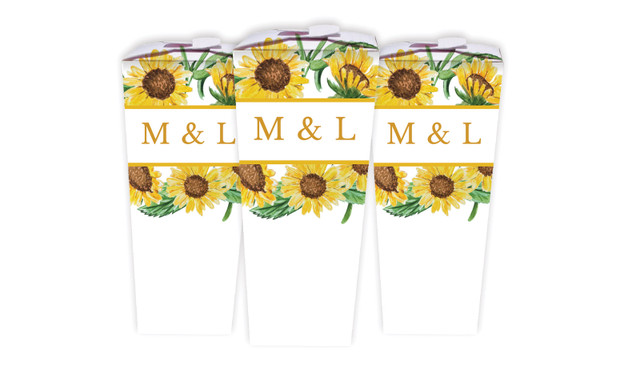 Sunflower Wedding Personalised Chocaboxes