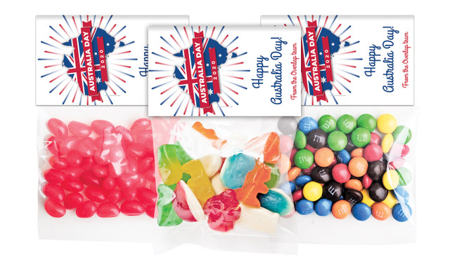 Australia Map Australia Day Personalised Lolly Bag With Topper