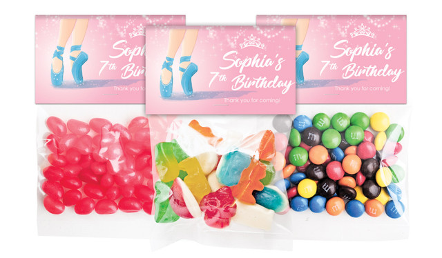 Ballet Birthday Personalised Lolly Bag With Topper