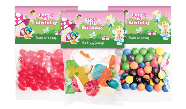 Fairy Garden Birthday Personalised Lolly Bag With Topper