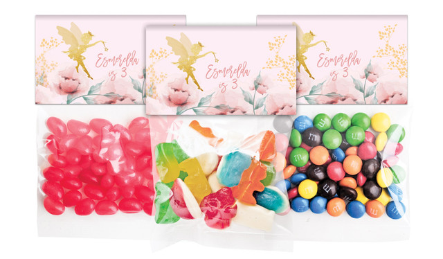 Little Fairy Birthday Personalised Lolly Bag With Topper