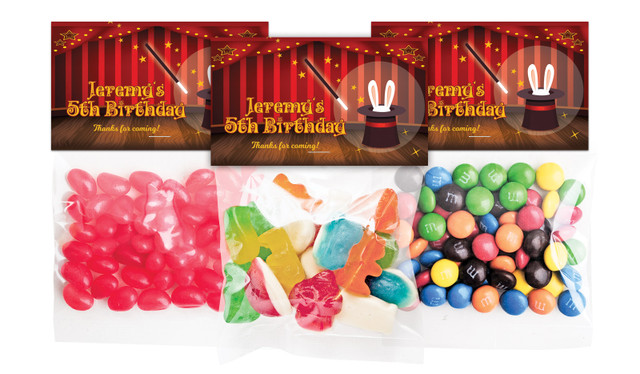 Magician Birthday Personalised Lolly Bag With Topper