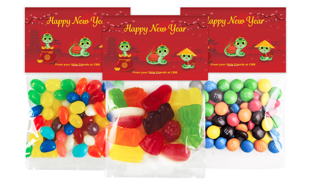 Cute Chinese New Year Personalised Lolly Bag With Topper