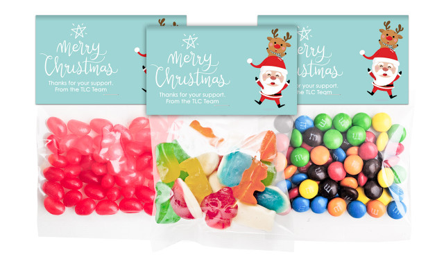 Piggyback Christmas Personalised Lolly Bag With Topper
