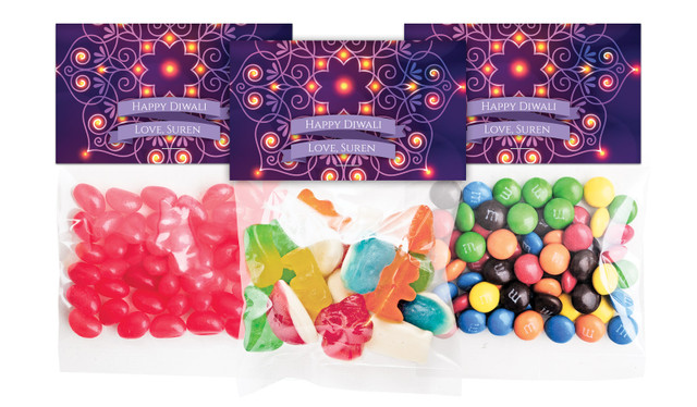 Lantern Mandala Diwali Personalised Lolly Bag With Topper