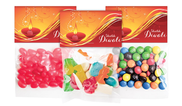 Radiant Diwali Personalised Lolly Bag With Topper